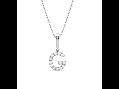 G Alphabet Diamond Pendant