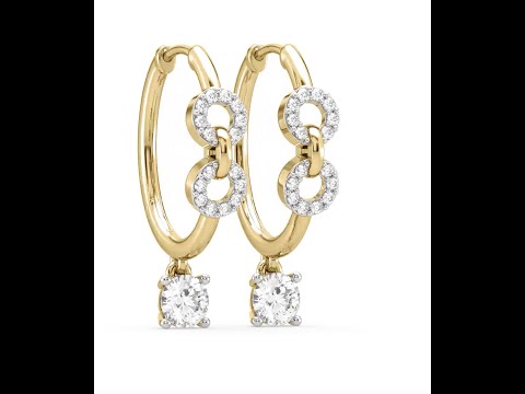 Buy 0.25 Carat (ctw) 14K White Gold Round Lab Grown Diamond Ladies 3 Stone  Hoop Earrings 1/4 CT Online at Dazzling Rock