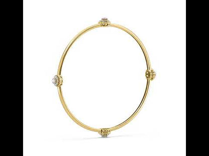 Alora Flower Diamond Bangle