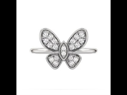 Eva Butterfly Diamond Ring